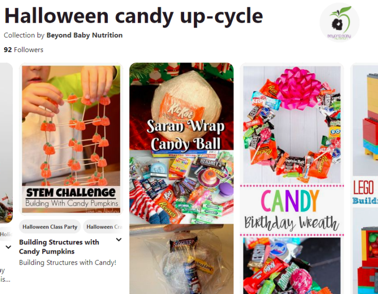 Pinterest page to up-cycle candy